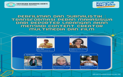 Webinar Nasional Darsana TV PERFILIMAN DAN JURNALISTIK:  Transformasi Peran Mahasiswa Dari Reporter Lapangan Akan menjadi Content Creator Multimedia Dan Film
