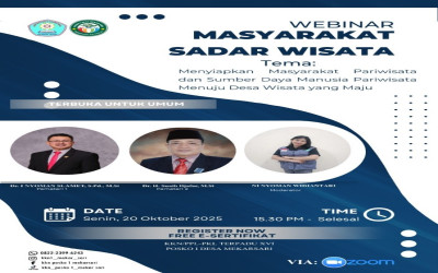 Webinar Sukses Mempersiapkan Desa Wisata Maju dan Berkelanjutan di Era Globalisasi